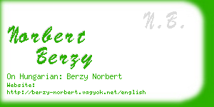 norbert berzy business card